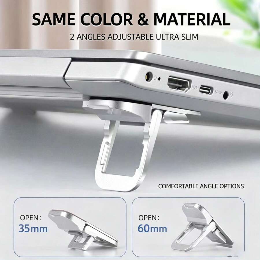 1 Pair Adjustable Keyboard Stand, Universal For Keyboard And Laptop. Multi-Purpose: Keyboard Height Increase And Laptop Cooling. Essential For Students Back To School And Business Travel. Lightweight And Compact, Space-Saving, 2-Level Adjustable. - Multicolor - View 1