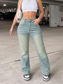 American Vintage Street Straight Leg Jeans - Medium Wash - View 3