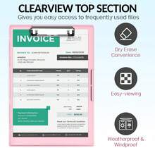 Clipboard With Storage, Heavy Duty Cleaview Clip Boards 8.5x11 With Dual Storage, Dry Erase Plastic Nursing Clipboard, High Capacity Clipboards - Color - View 2