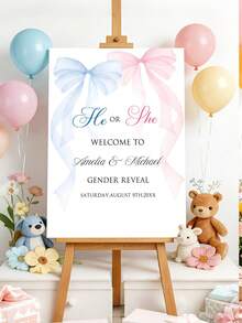 1 buah Papan Selamat Datang Pengungkapan Jenis Kelamin Bayi yang Dipersonalisasi, Dekorasi Pesta Pengungkapan Jenis Kelamin Bayi Berbentuk Boneka Beruang dengan Nama yang Disesuaikan, Pesta Baby Shower untuk Bayi Laki-laki atau Perempuan, Kembali ke Sekolah - MultiWarna - View 11