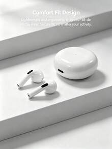 True Wireless Bluetooth Earbuds - Compatible With Apple And Android, Built-In Microphone, Sweat-Proof, Up To 24 Hours Battery Life - White, Earbuds > Wireless, Airbud's, Earbuds, Earbuds - White - View 4