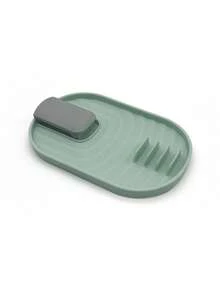 1 pieza Escurridor de cocina plegable, estante de almacenamiento simple y práctico para tapas de ollas, estante de almacenamiento multifuncional adecuado para tapas de ollas, espátulas, cucharas, jabón y otros suministros de cocina y baño - Multicolor - Ver 12