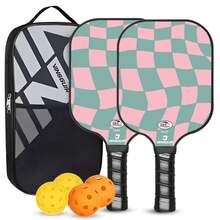 VINSGUIR Pickleball Racket- - Pink Green - View 1