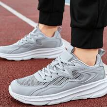 Men's Marathon Running Shoes, Casual Sports Shoes, Shock-Absorbing Comfortable Walking Shoes, Men's Casual Sports Shoes, Outdoor Walking Sports Shoes, High-Quality Men's Running Shoes, Casual Sports Shoes, Tennis Shoes - Grey - View 2