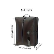 1pc Portable Reusable Vacuum Clothing Storage Bag, Built-In One-Way Air Valve No Pump Compression, Space-Saving Sealed Bag, Suitable For Carry-On Luggage, Backpack And Business Travel - A - View 12