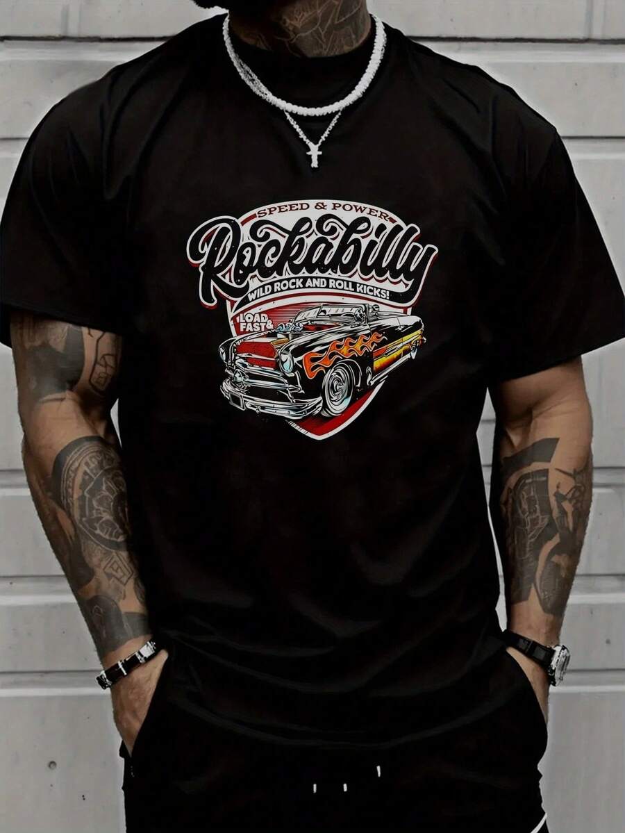 Men T-Shirts - 黑色 - 查看 1
