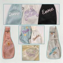 Customized Pet Name Lightweight Harness, Breathable Dog Crossbody Bag, Small Pet Travel Crossbody Bag, Embroidered Name Dog Bag, Gift For Dog Lovers, No-Pull - Multicolor - View 10