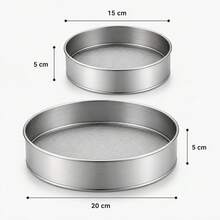 2 st silar i rostfritt stål, 20 cm och 15 cm, 150 mesh, stapelbar design för filtrering av mjöl, socker och kryddor - Visa 2