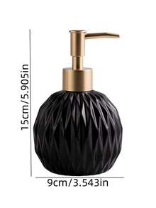 1pc Ceramic Round Bathroom & Kitchen Dispenser Bottle, Nordic Luxury High-End Spherical Rhombus Embossed Texture Minimalist American Creative Solid Color Multi-Color Shower Bottle, Hotel Restaurant Cafe Bar Bathroom Kitchen Home Decor Ornament, Shampoo Body Wash Hand Soap Detergent Lotion Dispenser Pump Bottle - Multicolor - View 12