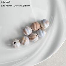 25pcs Acrylic 16mm Pumpkin Beads With Dual Color Gradient, DIY Handmade Bead String Mobile Phone Chain Pendant Material Jewelry Loose Beads - Multicolor - View 25