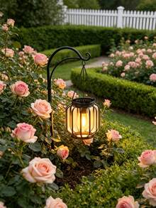 Solar Powered Hanging Lantern Light, Outdoor Hanging Solar Light, Metal Lampshade Material, Suitable For Outdoor, Garden, Patio, Halloween And Christmas Holiday Decoration Light. - Cylindrical Pumpkin Lantern - View 12