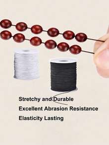 1/2/3pcs Elastic Cord, 1mm 164ft Bracelet String, For Jewelry Making, Necklace And Beading Elastic Rope - Multi-color - View 8