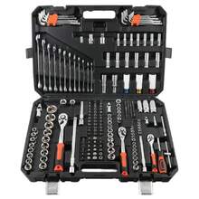 Set Alat Perbaikan Mobil 115/46pcs, Kit Alat Perbaikan Sepeda & Mobil: Kunci Torsi Ratchet, Kunci Pas, Obeng, Set Soket - Sempurna Untuk Perbaikan Sepeda Dan Mobil! - MultiWarna - View 1