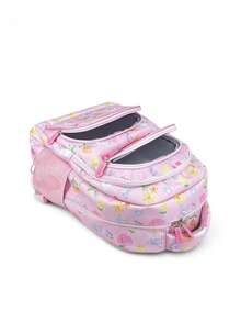 Sac à dos grande capacité motif dessin animé, 2 couleurs, sac à dos pour femmes, design ergonomique, sac à dos de voyage, sac à dos de randonnée, design multicouche, convient pour la rentrée scolaire, les vacances, les rendez-vous, les achats, cadeau de Noël. Unisexe. - Rectangle - Voir 5