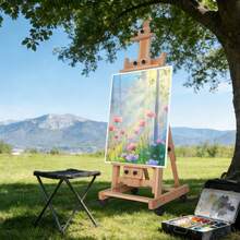 YUNRUX Artist Easel With Wheels Floor-Standing Height-Adjustable Display Art Painting Stand - 1PC - 查看 9