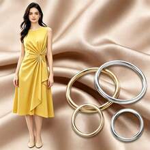 4pcs Invisible T-Shirt Hem Shortening Clips, Metal No-Sew Clothing Fastener Rings, Styling Buckles For Plus Size T-Shirts Waist, Dresses, Scarves - Multicolor - View 3