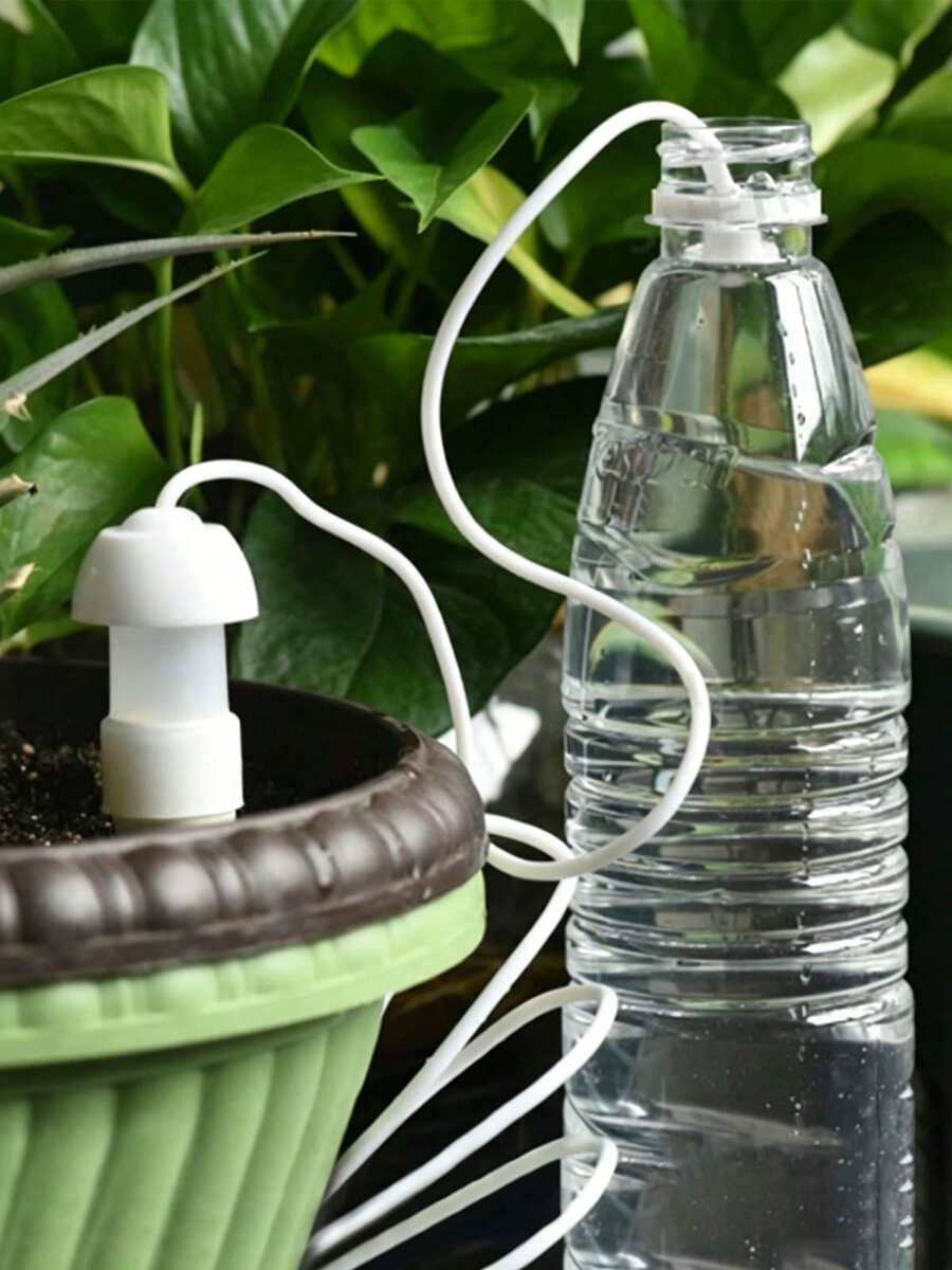 2件白色創意家居裝飾園藝工具花盆自動澆水器 - 均碼 - 查看 1