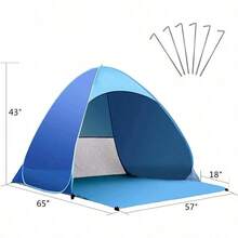 Automatic Pop-Up Camping Tent, Windproof And Sun-Resistant, Suitable For Park Camping Trips, Outdoor Hiking Adventures, Beach Family Vacations, Portable Foldable Design, The Perfect Holiday Gift - 1PC - View 7