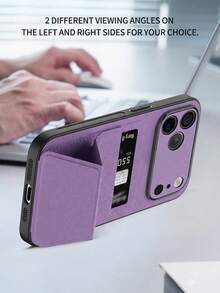 1件 Apple 17 Pro Max 手機殼附超薄卡夾，夏季閱讀支架手機殼保護套，Apple 17 手機殼附可折疊智慧型手機支架，防摔防滑防震保護殼，相容 Apple 智慧型手機，可立式 Apple 17 手機殼，閱讀用 Apple 13 卡夾手機殼，可攜式可折疊手機支架，相容 手機殼，Galaxy S26 Ultra 手機殼附內建支架，隱形智慧型手機支架手機配件，實用 Honor 手機殼 - 紫色 - 查看 5