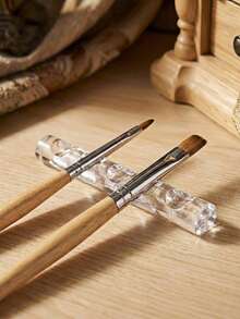 6pcs 5-Slot Acrylic Brush Holders For Nail Art, Makeup Brushes, Pens, And DIY Tool Organization. - Multicolor - View 2