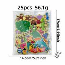 25PCS Summer Beach Iron On Patches, Sew On Embroidered Applique Repair Patch DIY Crafts Projects For Clothing Jacket Jeans Pants Dress Backpack Hat Decorations Gifts - Multicolor - View 4