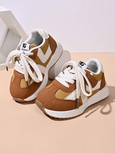 1 Paar Kleinkind-Laufschuhe, leicht, einfacher Campus-Stil, Klettverschluss-Design, Mädchen-Slip-On-Schuhe