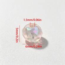 100 buah Manik Kaca Kristal AB Pipih Berwarna Campuran 6mm, Manik-manik Lepas untuk Perlengkapan Pembuatan Perhiasan DIY Buatan Tangan - Manik-manik segi - View 7