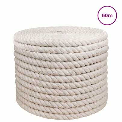 vidaXL Corde en jute 20 blanc 100 % jute Tossa corde naturelle corde de jardin corde en jute polyvalente corde de bricolage pour intérieur extérieur rustique multifonction