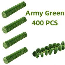50/100/200/300/400/500支 軍綠色手工毛根管，軍綠色手工毛根管大包裝，軍綠色雪尼爾棒，毛絨棒手工用品，藝術毛根管，綠色毛根管，適用於DIY藝術手工項目與裝飾 - 軍綠色 - 查看 17