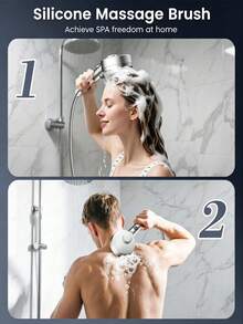 Luxury Filtered Showerhead, Handheld High Pressure Shower Head With 8-Layer Mineral Filter, Skin Care & Hair Care, 2 Spray Settings, Sleek Modern Design, Perfect For Home Bathroom, Dorm, Pet Bathing - Universal Fit - Handheld - View 9