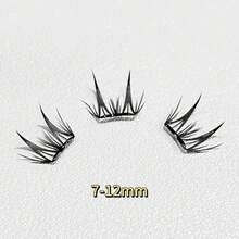 HERORANGE 36 Clusters Thin Self-Adhesive Eyelashes Cosmetic, No Glue Needed Dense Curled Segmented Natural Reusable, No Remover Required Lazy DIY Eye Makeup For Daily Shooting Holiday Gift, 7-13mm - C - View 8