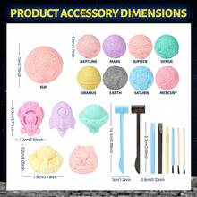 Set Mainan Gali Batu Permata Planet Luar Angkasa, Cocok Untuk Anak Usia 3 Tahun Ke Atas, Balok Gali Planet Tata Surya Dengan Kristal Alami Tersembunyi Dan Figur Pesawat Luar Angkasa Mini, Lengkap Dengan Palu Gali Dan Sikat, Hadiah Edukasi Sains STEM, Cocok Untuk Anak Laki-Laki Dan Perempuan - MultiWarna - View 7