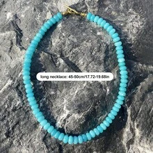 Women's Colorful Beaded Stone Necklace, Local Bohemian Style Beaded Necklace, Natural Stone Summer Beach Jewelry For Women - Necklace - View 9