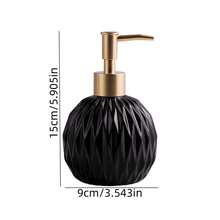 1pc Ceramic Round Bathroom & Kitchen Dispenser Bottle, Nordic Luxury High-End Spherical Rhombus Embossed Texture Minimalist American Creative Solid Color Multi-Color Shower Bottle, Hotel Restaurant Cafe Bar Bathroom Kitchen Home Decor Ornament, Shampoo Body Wash Hand Soap Detergent Lotion Dispenser Pump Bottle - Multicolor - View 10