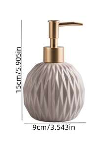 1pc Ceramic Round Bathroom & Kitchen Dispenser Bottle, Nordic Luxury High-End Spherical Rhombus Embossed Texture Minimalist American Creative Solid Color Multi-Color Shower Bottle, Hotel Restaurant Cafe Bar Bathroom Kitchen Home Decor Ornament, Shampoo Body Wash Hand Soap Detergent Lotion Dispenser Pump Bottle - Multicolor - View 14