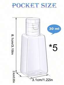 Empty Bottles With Flip Cap Travel Size Containers Empty Plastic Bottles 1oz30ml , Lotions, Creams, Shampoo And Toiletries, Hand Sanitizer Bottles Dis - White - View 9