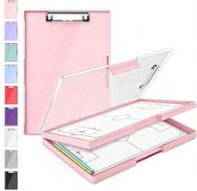 Clipboard With Storage, Heavy Duty Cleaview Clip Boards 8.5x11 With Dual Storage, Dry Erase Plastic Nursing Clipboard, High Capacity Clipboards - Color - View 1