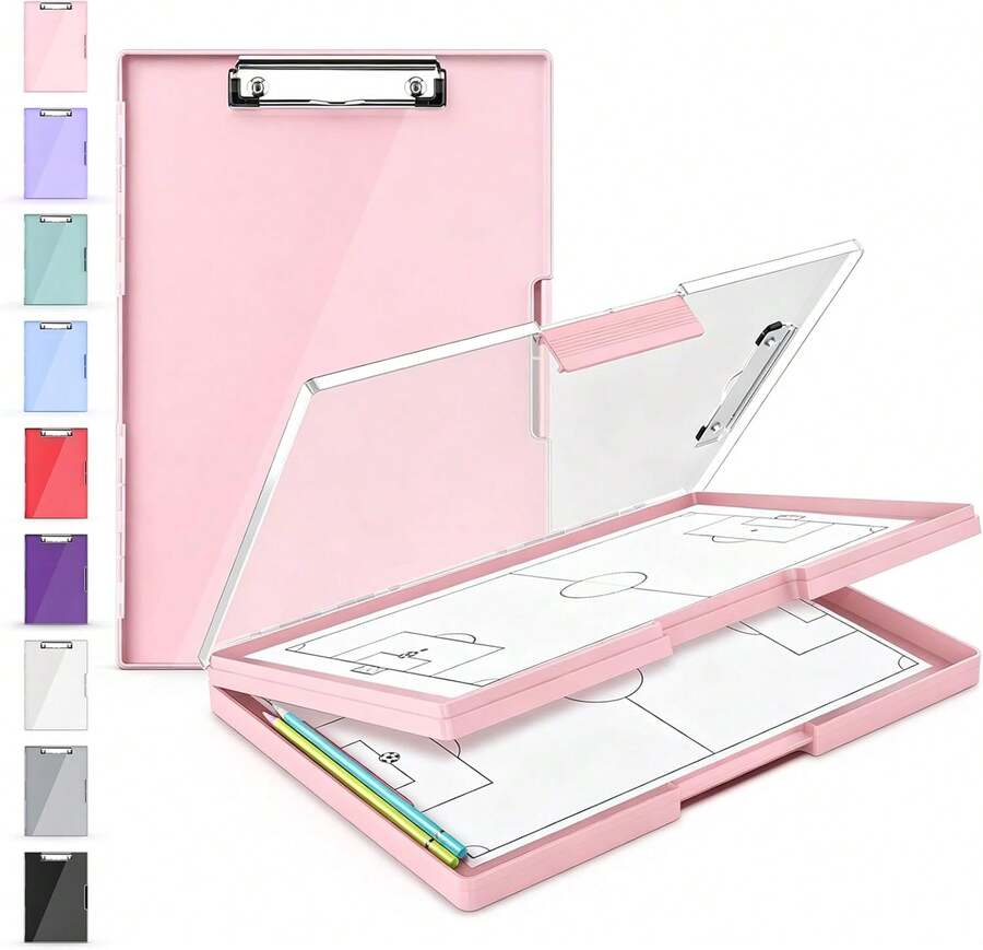 Clipboard With Storage, Heavy Duty Cleaview Clip Boards 8.5x11 With Dual Storage, Dry Erase Plastic Nursing Clipboard, High Capacity Clipboards - Color - View 1