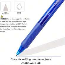 13pcs Creative Large Capacity Press-Type Erasable Neutral Pen Set, 0.5mm Black/Blue Washable Grip, Erasable Magic Pen Refills, Suitable For Office, Drawing, Writing Stationery Supplies (Includes 2 Pens + 10 Refills + 1 Eraser) - Sets - View 4