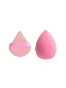 2pcs Makeup Sponges, Foundation Blending Sponges, Suitable For Liquid, Cream And Powder Foundation, Flawless Makeup Effect, Multi-Color Makeup Sponges, Latex-Free Wet And Dry Use Foundation Sponges, Includes Cushion Puff, Latex-Free Blending Sponge And Makeup Puff - Multicolor - View 7