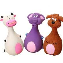 Latex Dog Toy Pet Latex Squeaky Toy - Elephant/Cow Shape, Rubber Material, Interactive Dog Chew Toy, Perfect For Play And Relieving Teething Discomfort, Suitable For Indoor And Outdoor Use, Pet Toy To Keep Puppies Happy - Multicolor - View 15