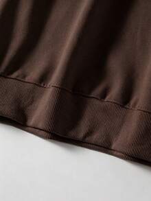 Men's Crew Neck Knight Graphic Casual Daily Wear Sweatshirt - Brown - View 4
