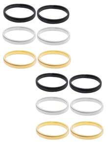 2/6 piezas Sujetador de manga de camisa, brazalete metálico elástico, puño de manga antideslizante, fijador de manga unisex - Multicolor - Ver 14