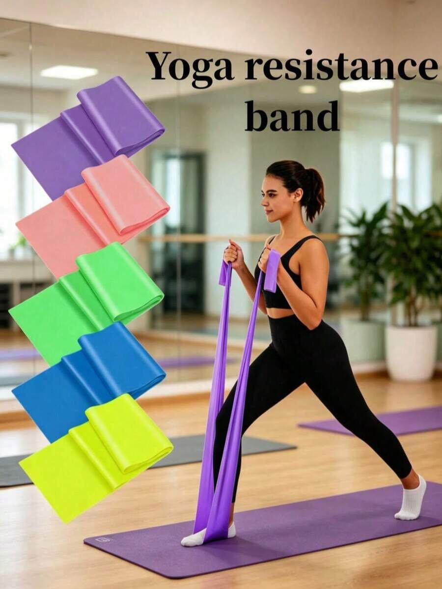 1, 2, 3, 4, 5pcs Yoga Resistance Bands, Fitness Resistance Bands, Strength Training Bands, Resistance Band Set, Suitable For Yoga, Pilates, Stretching And Other Fitness Exercises, Portable, Best Resistance Bands For Home, Office, Yoga Studio And Travel, -Home Fitness Equipment