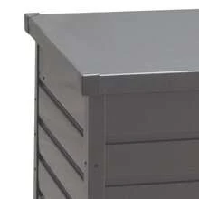Weather-Resistant 360L Outdoor Storage Box – Galvanized Steel Panel Construction, Lockable Lid, Grey Finish, Multi-Use Garden & Patio Organizer For Tools, Sports Gear, And Yard Supplies – Compact Bench-Style Design With Smooth Edges And Sturdy Handle - Grey - View 11