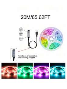 شريط إضاءة خلفية RGB يعمل بالطاقة USB، إضاءة محيطية متغيرة الألوان للتلفزيون وشاشة الكمبيوتر والمسرح المنزلي والغرفة وغرفة المعيشة وديكور الخزانة - متعدد الألوان - مشاهدة 14