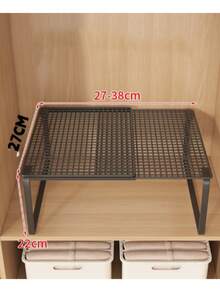 Expandable Closet Organizer Rack - Space-Saving Vertical Storage Rack, Adjustable Height, Suitable For Clothes, Shoes And Cabinets - Easy Installation, Used For Closet Organization, Home Storage, Minimalist Design, Sturdy Structure, Home Storage,Bedroom Room Decor,Back To School - Multicolor - View 5
