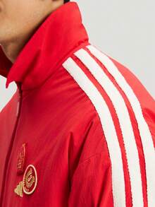 Adidas Jaket Pria NYR 3S WV JKT Woven Tanpa Kerah KE4059 - Merah - View 6