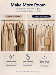 1pc Random Color Hat Organizer Rack, Hanging Hat Holder For Wardrobe/Closet, Multi-Functional Hat Display Rack - Multicolor - View 3