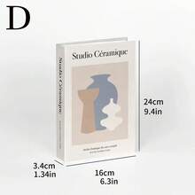 藝術極簡風仿真書 時尚攝影道具 假書 食品攝影雜誌背景裝飾擺件 1/2/3件 - 裝飾書 - 查看 7